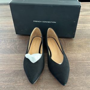 French Connection, flats, ballet, black, suede, size: US8, eur 38, new one.